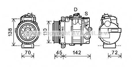 AVA QUALITY COOLING MSK614 Компрессор, кондиционер