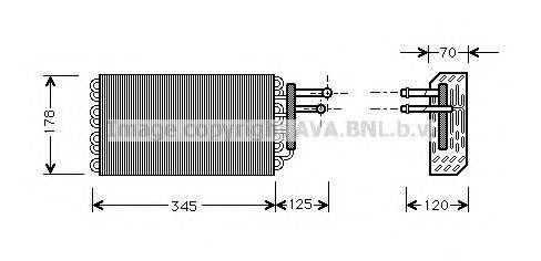 AVA QUALITY COOLING MSV049 Испаритель, кондиционер