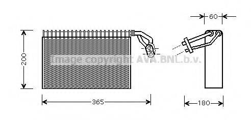 AVA QUALITY COOLING MSV317 Испаритель, кондиционер