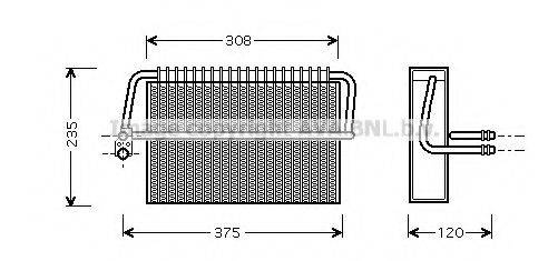 AVA QUALITY COOLING MSV326 Испаритель, кондиционер