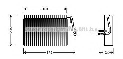 AVA QUALITY COOLING MSV327 Испаритель, кондиционер