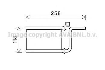 AVA QUALITY COOLING MT6254 Теплообменник, отопление салона