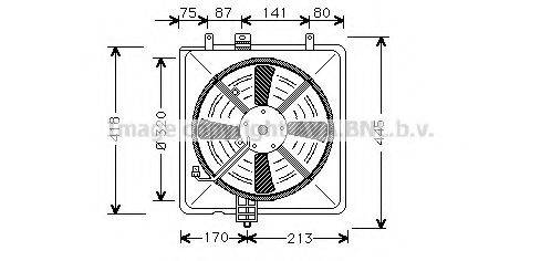 AVA QUALITY COOLING MT7502 Вентилятор, охлаждение двигателя