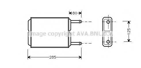 AVA QUALITY COOLING MZ6123 Теплообменник, отопление салона