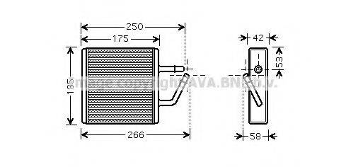 AVA QUALITY COOLING MZ6194 Теплообменник, отопление салона