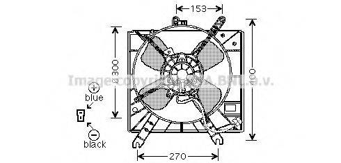 AVA QUALITY COOLING MZ7516 Вентилятор, охлаждение двигателя