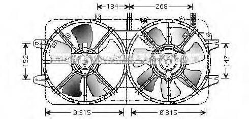 AVA QUALITY COOLING MZ7519 Вентилятор, охлаждение двигателя