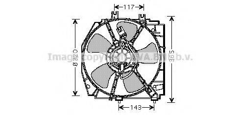 AVA QUALITY COOLING MZ7521 Вентилятор, охлаждение двигателя