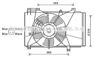 AVA QUALITY COOLING MZ7543 Вентилятор, охлаждение двигателя