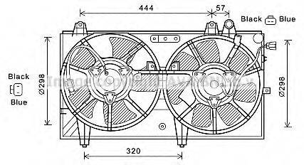 AVA QUALITY COOLING MZ7544 Вентилятор, охлаждение двигателя