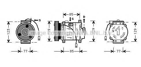 AVA QUALITY COOLING MZK035 Компрессор, кондиционер