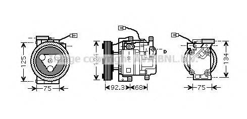 AVA QUALITY COOLING MZK219 Компрессор, кондиционер