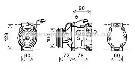 AVA QUALITY COOLING MZK253 Компрессор, кондиционер