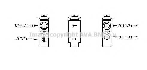 AVA QUALITY COOLING OL1461 Расширительный клапан, кондиционер