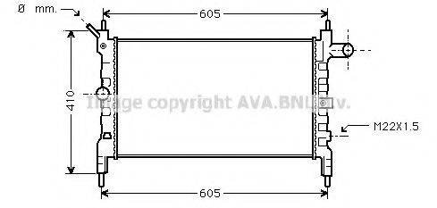 AVA QUALITY COOLING OL2023 Радиатор, охлаждение двигателя