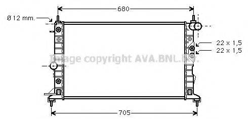 AVA QUALITY COOLING OL2220 Радиатор, охлаждение двигателя