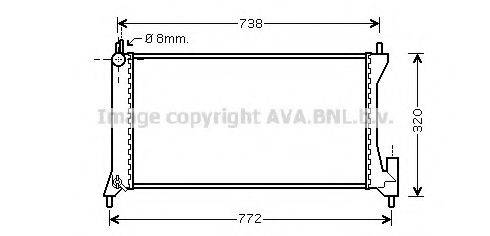 AVA QUALITY COOLING OL2386 Радиатор, охлаждение двигателя