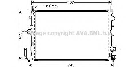 AVA QUALITY COOLING OL2387 Радиатор, охлаждение двигателя