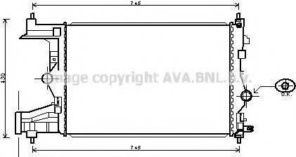 AVA QUALITY COOLING OL2487 Радиатор, охлаждение двигателя