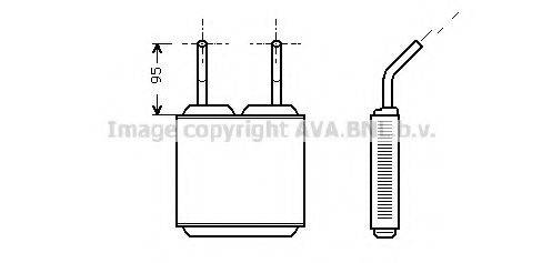 AVA QUALITY COOLING OL6160 Теплообменник, отопление салона