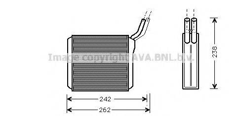 AVA QUALITY COOLING OL6205 Теплообменник, отопление салона