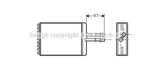 AVA QUALITY COOLING OL6216 Теплообменник, отопление салона