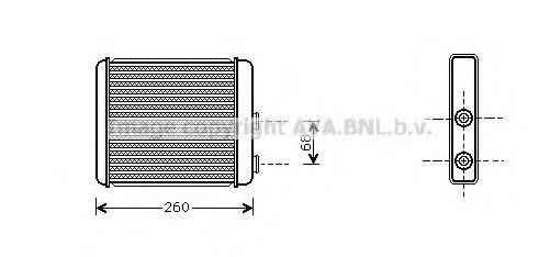 AVA QUALITY COOLING OL6260 Теплообменник, отопление салона