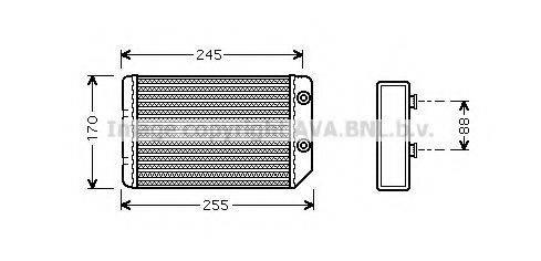 AVA QUALITY COOLING OL6314 Теплообменник, отопление салона