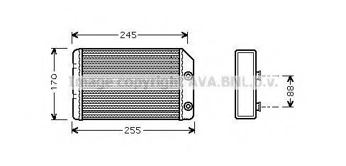 AVA QUALITY COOLING OL6315 Теплообменник, отопление салона