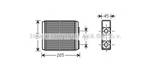 AVA QUALITY COOLING OL6403 Теплообменник, отопление салона