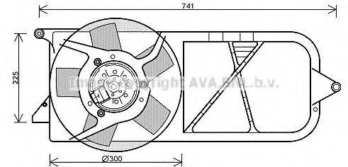 AVA QUALITY COOLING OL7537 Вентилятор, охлаждение двигателя