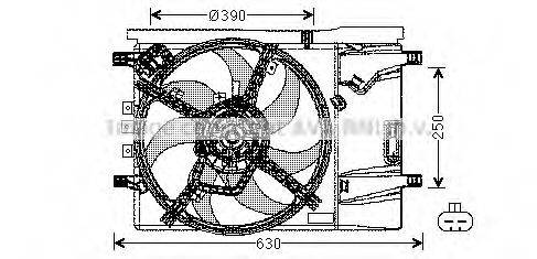 AVA QUALITY COOLING OL7539 Вентилятор, охлаждение двигателя