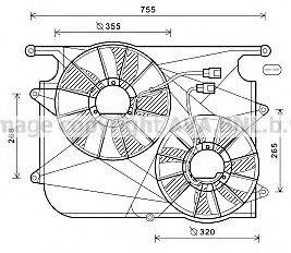 AVA QUALITY COOLING OL7571 Вентилятор, охлаждение двигателя