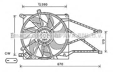 AVA QUALITY COOLING OL7603 Вентилятор, охлаждение двигателя