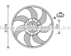 AVA QUALITY COOLING OL7613 Крыльчатка вентилятора, охлаждение двигателя