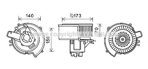 AVA QUALITY COOLING OL8636 Электродвигатель, вентиляция салона