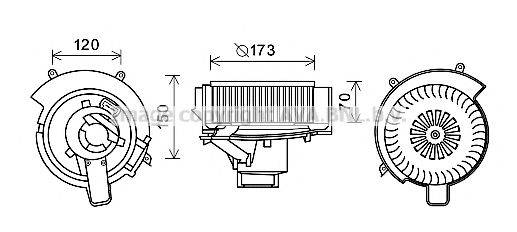 AVA QUALITY COOLING OL8637 Электродвигатель, вентиляция салона