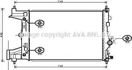 AVA QUALITY COOLING OLA2545 Радиатор, охлаждение двигателя