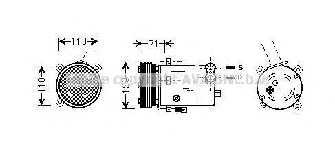 AVA QUALITY COOLING OLAK276 Компрессор, кондиционер