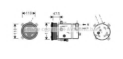 AVA QUALITY COOLING OLAK277 Компрессор, кондиционер