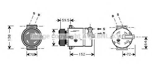 AVA QUALITY COOLING OLAK279 Компрессор, кондиционер