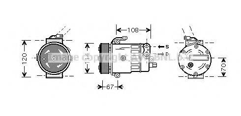 AVA QUALITY COOLING OLAK319 Компрессор, кондиционер