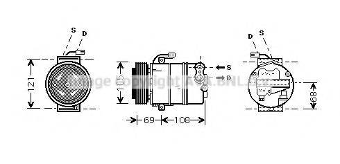 AVA QUALITY COOLING OLAK358 Компрессор, кондиционер