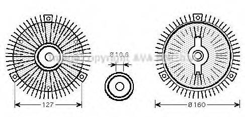 AVA QUALITY COOLING OLC553 Сцепление, вентилятор радиатора