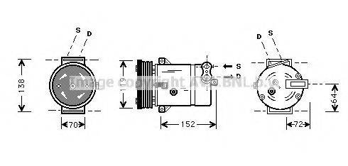 AVA QUALITY COOLING OLK279 Компрессор, кондиционер