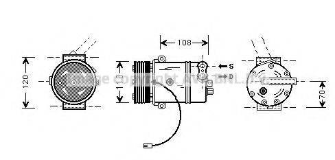 AVA QUALITY COOLING OLK287 Компрессор, кондиционер