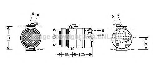 AVA QUALITY COOLING OLK358 Компрессор, кондиционер