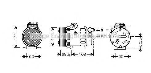 AVA QUALITY COOLING OLK464 Компрессор, кондиционер