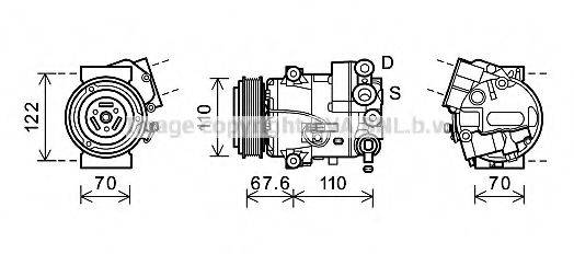 AVA QUALITY COOLING OLK605 Компрессор, кондиционер