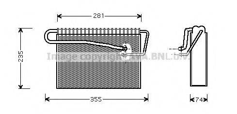 AVA QUALITY COOLING OLV167 Испаритель, кондиционер